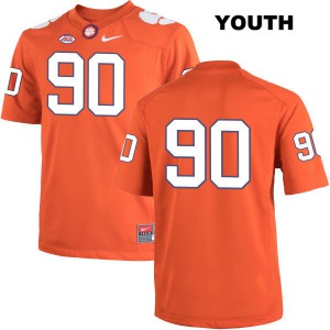 #90 Dexter Lawrence Clemson National Championship Youth No Name Player Jersey Orange