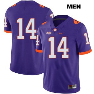 #14 Diondre Overton Clemson Tigers Mens No Name Official Jersey Purple