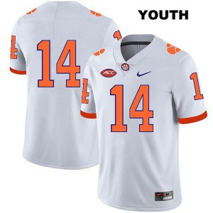 #14 Diondre Overton Clemson University Youth No Name Player Jersey White