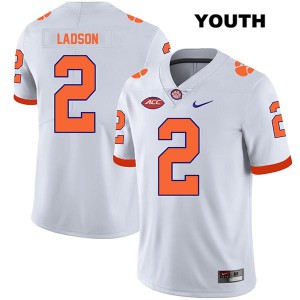 #2 Frank Ladson Jr. Clemson Youth Stitched Jersey White