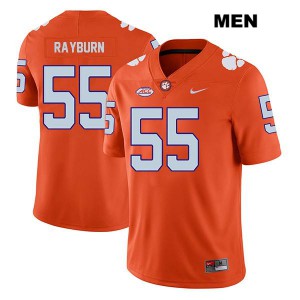 #55 Hunter Rayburn Clemson Tigers Mens Embroidery Jersey Orange