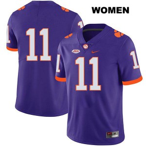 #11 Isaiah Simmons Clemson Tigers Womens No Name Football Jersey Purple