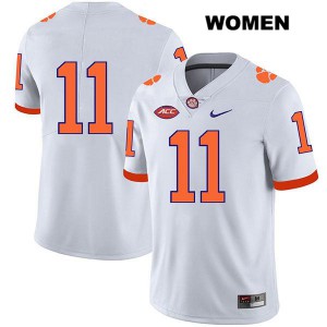 #11 Isaiah Simmons Clemson Tigers Womens No Name Embroidery Jerseys White