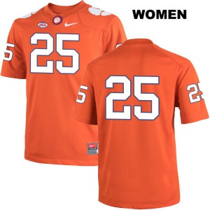 #25 J.C. Chalk Clemson University Womens No Name Official Jersey Orange