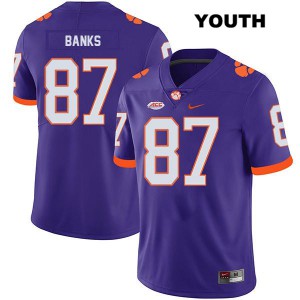 #87 J.L. Banks Clemson National Championship Youth College Jersey Purple