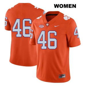#46 Jack Maddox Clemson Tigers Womens No Name High School Jerseys Orange