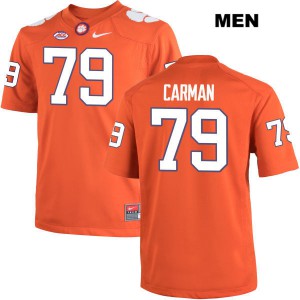 #79 Jackson Carman Clemson University Mens Stitched Jerseys Orange