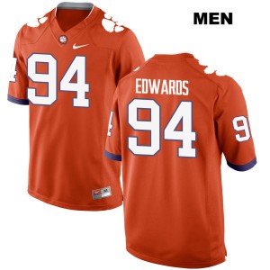 #94 Jacob Edwards Clemson Mens University Jersey Orange