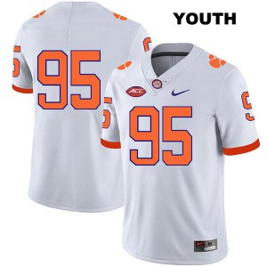 #95 James Edwards Clemson Tigers Youth No Name Football Jerseys White