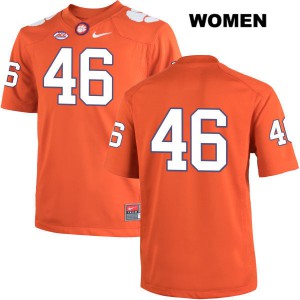 #46 Jarvis Magwood Clemson Tigers Womens No Name NCAA Jerseys Orange