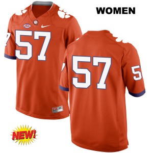 #57 Jay Guillermo Clemson Tigers Womens No Name Football Jerseys Orange