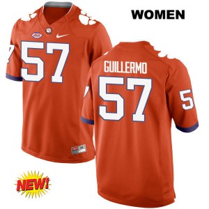 #57 Jay Guillermo Clemson National Championship Womens Player Jerseys Orange