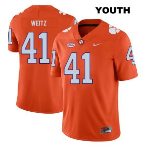 #41 Jonathan Weitz Clemson Youth Player Jersey Orange