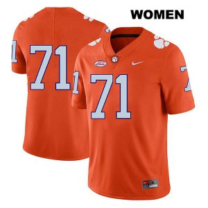 #71 Jordan McFadden Clemson Womens No Name Player Jerseys Orange