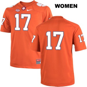 #17 Justin Mascoll Clemson Tigers Womens No Name Player Jerseys Orange