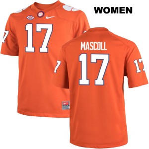 #17 Justin Mascoll Clemson University Womens Stitched Jersey Orange