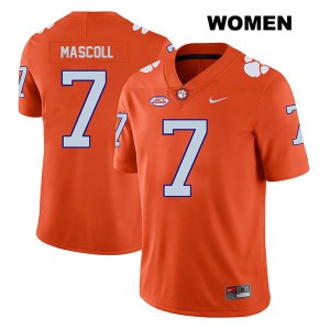 #7 Justin Mascoll Clemson Womens University Jersey Orange