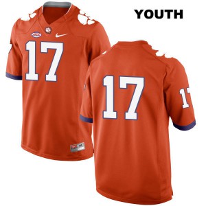 #17 Justin Mascoll Clemson University Youth No Name Stitched Jerseys Orange