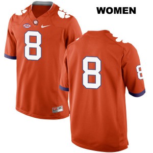 #8 Justyn Ross Clemson National Championship Womens No Name Football Jersey Orange