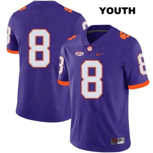 #8 Justyn Ross Clemson Tigers Youth No Name Stitched Jerseys Purple