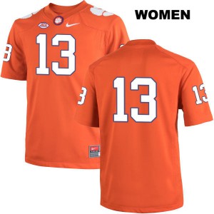 #13 K.J. Henry Clemson Womens No Name Official Jersey Orange