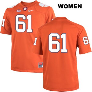 #61 Kaleb Bevelle Clemson University Womens No Name Stitched Jerseys Orange