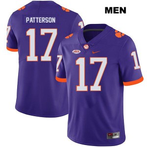 #17 Kane Patterson Clemson Tigers Mens College Jerseys Purple