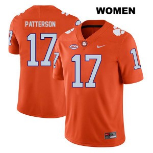 #17 Kane Patterson Clemson Tigers Womens Alumni Jerseys Orange