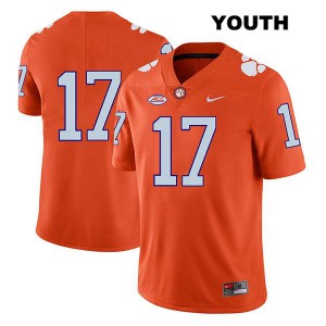 #17 Kane Patterson Clemson Tigers Youth No Name Embroidery Jerseys Orange