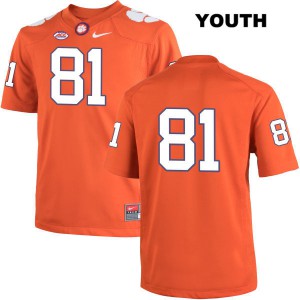 #81 Kanyon Tuttle Clemson Youth No Name Official Jerseys Orange