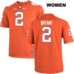 #2 Kelly Bryant Clemson Tigers Womens Embroidery Jersey Orange