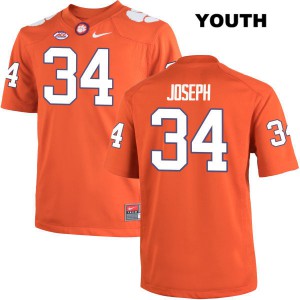 #34 Kendall Joseph Clemson National Championship Youth Player Jerseys Orange
