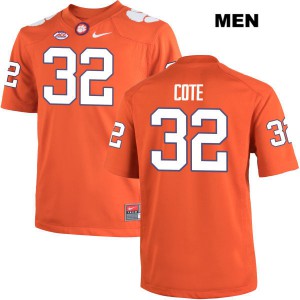 #32 Kyle Cote Clemson Tigers Mens Player Jersey Orange