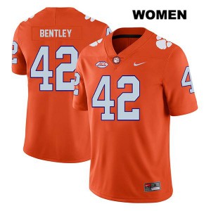 #42 LaVonta Bentley Clemson Tigers Womens Stitched Jerseys Orange