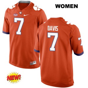 #7 Lasamuel Davis CFP Champs Womens Embroidery Jerseys Orange