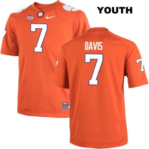 #7 Lasamuel Davis Clemson Youth Stitched Jerseys Orange