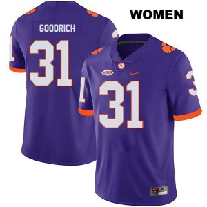 #31 Mario Goodrich Clemson National Championship Womens Stitched Jerseys Purple