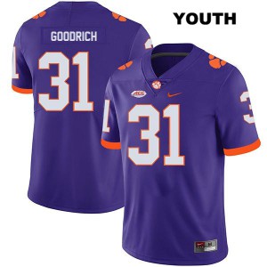 #31 Mario Goodrich Clemson University Youth Stitched Jerseys Purple