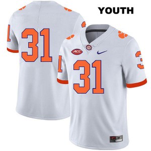 #31 Mario Goodrich Clemson National Championship Youth No Name Player Jersey White