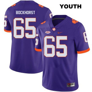 #65 Matt Bockhorst Clemson Youth University Jersey Purple