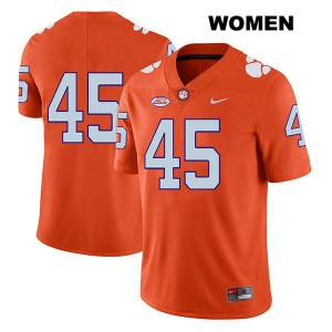 #45 Matt McMahan Clemson Womens No Name Official Jersey Orange