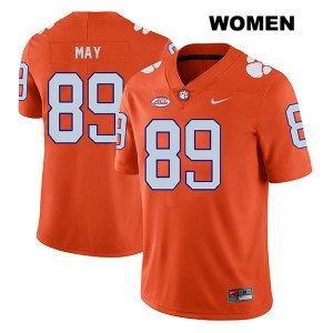 #89 Max May Clemson University Womens Official Jersey Orange