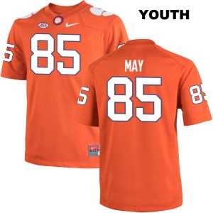 #85 Max May Clemson Tigers Youth Stitch Jerseys Orange