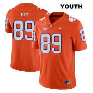 #89 Max May Clemson University Youth Stitch Jersey Orange