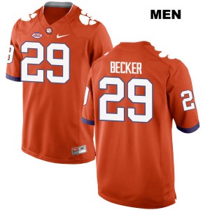 #29 Michael Becker Clemson Tigers Mens University Jersey Orange