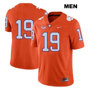 #19 Michel Dukes Clemson Tigers Mens No Name Embroidery Jersey Orange