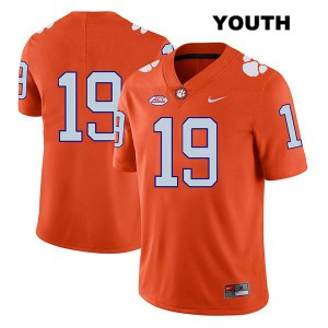 #19 Michel Dukes Clemson National Championship Youth No Name Embroidery Jersey Orange