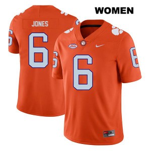 #6 Mike Jones Jr. Clemson Womens Stitched Jerseys Orange