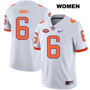 #6 Mike Jones Jr. CFP Champs Womens NCAA Jersey White