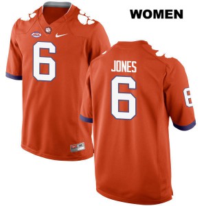 #6 Mike Jones Jr. Clemson National Championship Womens Official Jerseys Orange